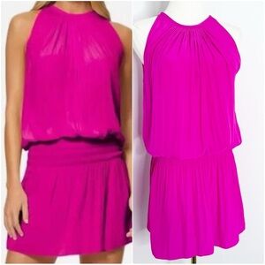 Ramy Brook New York Hot Pink Blouson Mini Dress – Size XS